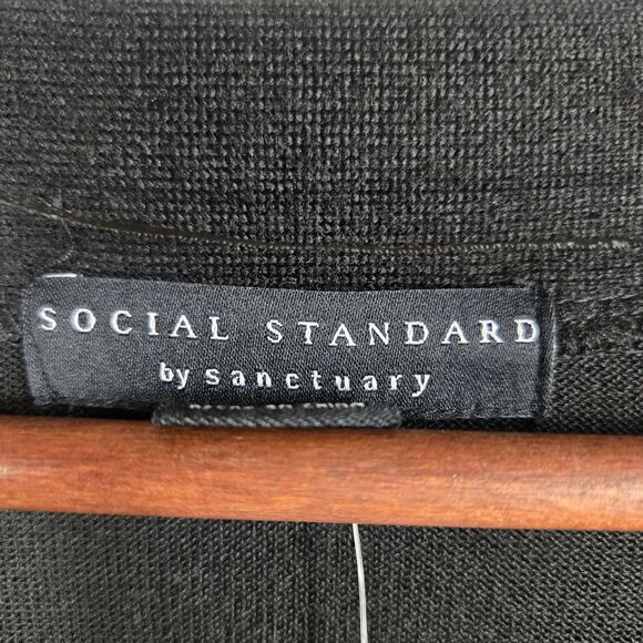 Social Standard Women's Size Small Black Daytripper Cardigan NWT - Picture 2 of 6